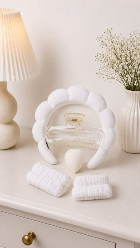 طقم طوق شعر مع اكسسوار